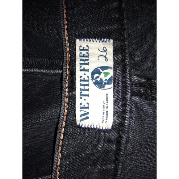 Free People We The Free Old West Slouchy Jeans Flare Wide Leg Baggy High Rise 26 - Picture 9 of 13